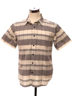 1990's Mens Plaid Cotton Shirt