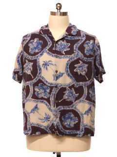 1990's Mens Silk Hawaiian Shirt