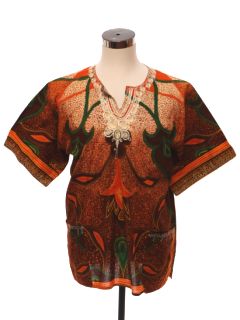 1990's Unisex Dashiki Style Tunic Shirt