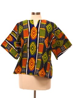 1990's Womens African Style Shirt