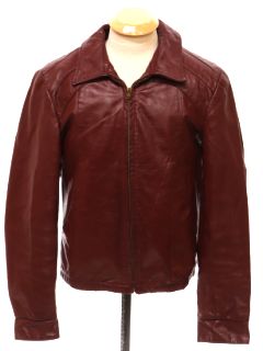 1970's Unisex Mod Leather Jacket