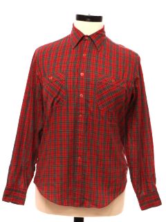 1980's Womens Plaid Shirt