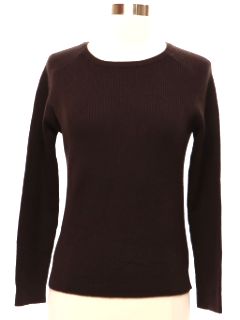 1980's Womens Wool Rib Knit Sweater