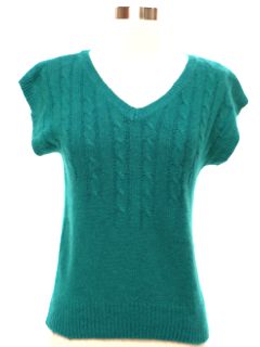 1980's Womens Angora Silk Blend Knit Sweater