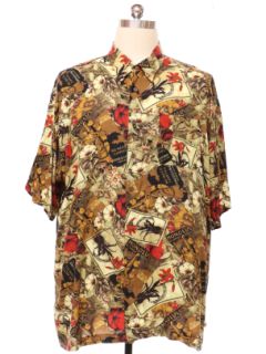 1990's Mens Rayon Hawaiian Shirt