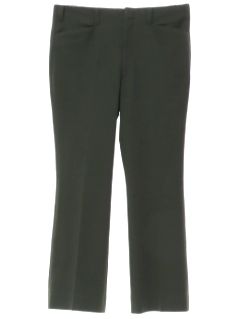 1970's Mens Green Flared Leisure Pants