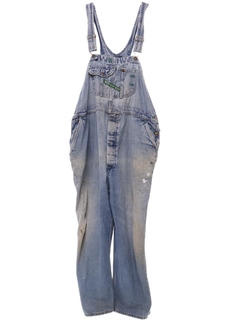 1990's Mens Key Grunge Denim Overalls