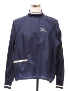 1960's Mens Adelphi University Nylon Windbreaker Sweatshirt Style Jacket