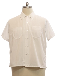 1960's Mens White Mod Sport Shirt