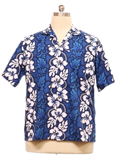 1980's Mens Cotton Broadcloth Hawaiian Shirt