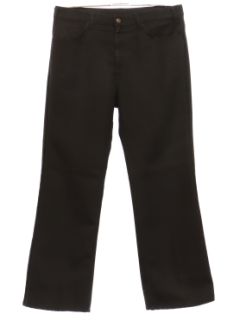 1970's Mens Black Levis Sta-Prest 517s Jeans-cut Pants