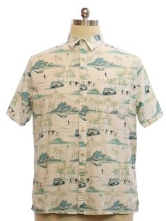 1990's Mens Woody Wagon Theme Hawaiian Shirt