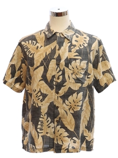 1990's Mens Panama Jack Reverse Print Cotton Hawaiian Shirt