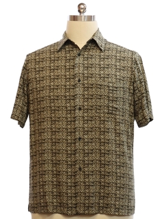 1990's Mens Rayon Graphic Print Sport Shirt