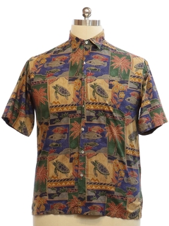 1980's Mens Tori Richard Hawaiian Style Cotton Sport SHirt