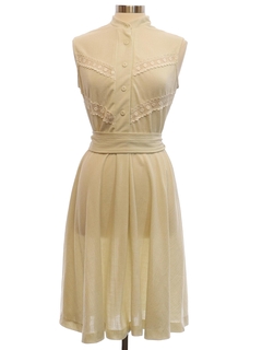 1970's Womens Prairie Style Secretary Dress