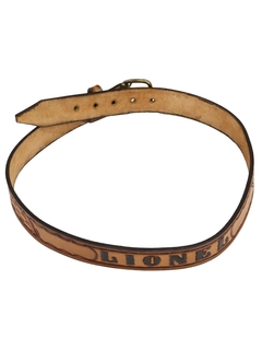 1970's Mens Accessories - Lionel Stamped Leather Hippie Belt