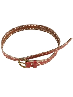 1970's Unisex Accessories - Leather Belt