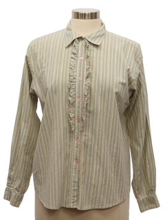 1980's Womens Prairie Style Shirt