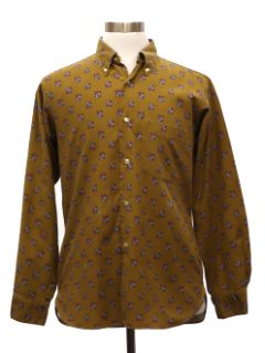 1950's Mens Grunge Mod Preppy Shirt