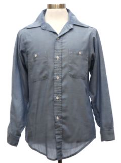 1990's Mens Grunge Chambray Work Shirt