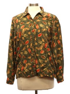 1990's Womens Rayon Sport Shirt