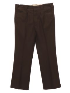 1970's Mens Dark Brown Circle S Western Style Leisure Pants