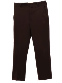 1970's Mens Dark Brown Disco Pants