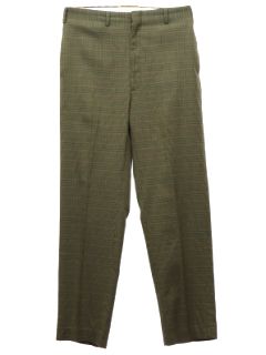 1960's Mens Mod Flat Front Slacks Pants