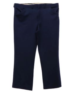 1970's Mens Dark Blue Disco Pants