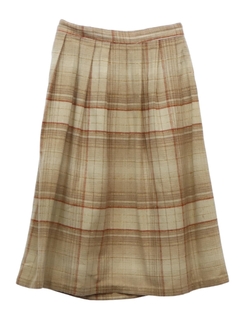 1980's Womens Totally 80s Plaid Pleated Skirt
