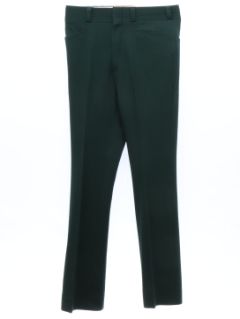 1970's Mens Dark Green Leisure Pants