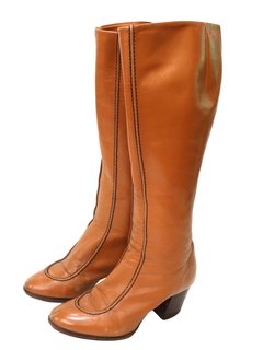 1980's Womens Accessories - Knee High Leather Boots Shoes