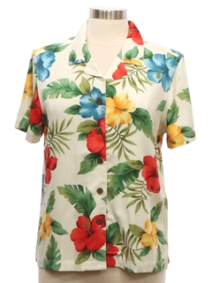 1990's Womens Jamaica Bay Rayon Hawaiian Shirt
