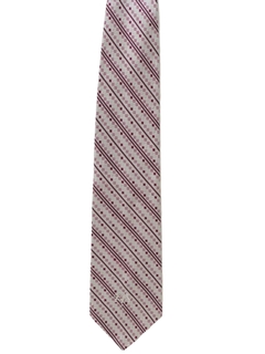 1970's Mens Diagonal Wide Disco Silk Necktie