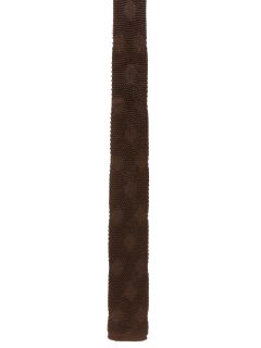 1950's Mens Dark Brown Skinny Flat Bottom Necktie