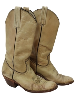 1980's Womens Accessories - Frye Buckskin Cowboy Boots Shoes