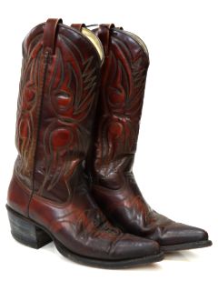 1990's Mens Accessories - Texas Style M90 Two Tone Cowboy Boots Shoes