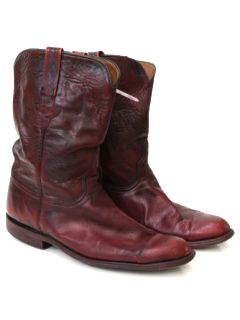 1990's Mens Accessories - Lucchese Roper Style Cowboy Boots Shoes