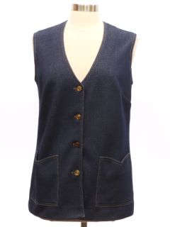1970's Womens Knit Vest Style Shirt