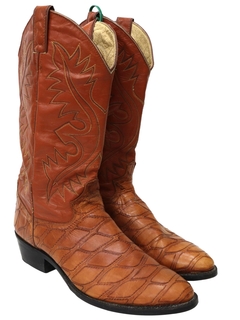 1980's Mens Accessories - Justin Style 8000 Cowboy Boots Shoes