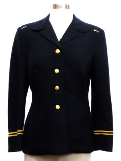 1980's Womens Uniform Military Style Jacket