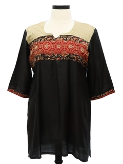 1990's Womens Sazwar Kameez Style Tunic Shirt