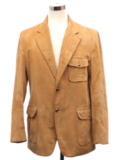 1970's Mens Grunge Corduroy Blazer Sport Coat Jacket