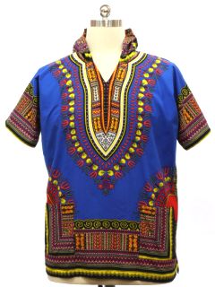 1970's Unisex Hooded Dashiki Shirt