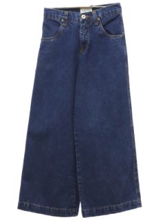 1990's Unisex Ladies or Boys Wide Leg Skater Style Denim Jeans Pants