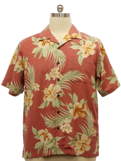 1990's Mens Caribbean Joe Silk Hawaiian Shirt