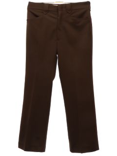 1970's Mens Brown Western Style Leisure Pants
