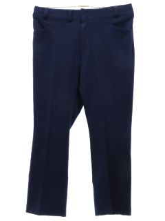 1970's Mens Dark Blue Leisure Pants