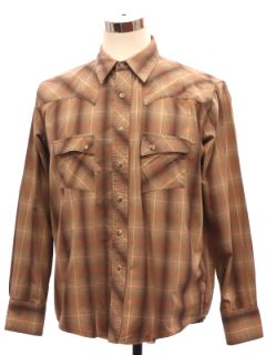 1990's Mens Wrangler Crisp Cotton Western Shirt